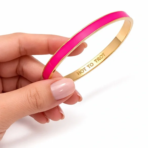 Kate Spade Hot to Trot Pink Idiom Bangle - Picture 3 of 3